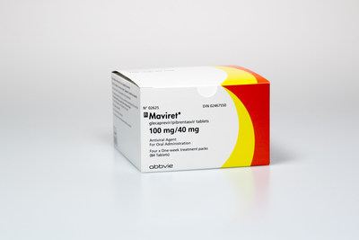MAVIRET product package courtesy AbbVie Canada (CNW Group/AbbVie Canada)