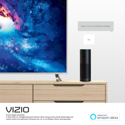 VIZIO introduces skill for Amazon Alexa to enable easier-than-ever control of select VIZIO SmartCast Displays. Users with Amazon Prime Video can now also stream HDR content on VIZIO 4K HDR displays.