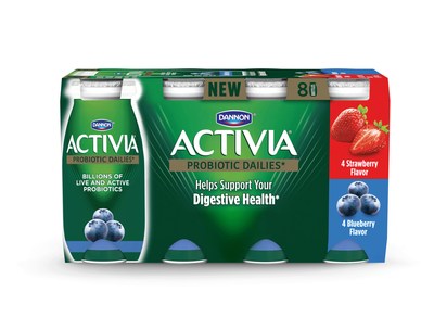 Activia Dailies are sold in packs of (8) and (24) 3.1 fluid ounce single-serving lowfat yogurt drinks.