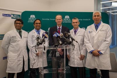 Caption: Physicians and clinical researchers from the Medical College of Wisconsin (MCW), Froedtert Hospital, Children's Hospital of Wisconsin, and BloodCenter of Wisconsin have successfully used a new immunology treatment, chimeric antigen receptor (CAR) T-cell therapy, to extend the life of a 52-year-old Wisconsin man.