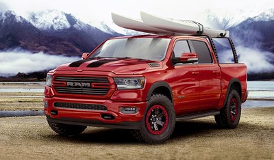 The outdoor-sport-themed 2019 Ram 1500 showcased at the Chicago Auto Show highlights the 200-plus Mopar parts and accessories available for the all-new truck.