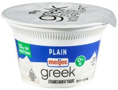 Meijer Greek Yogurt 0% Plain 5.3 oz.