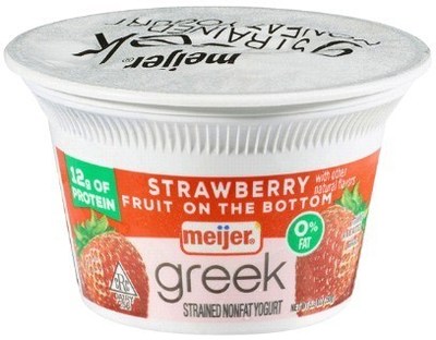 Meijer Greek Yogurt 0% Strawberry 5.3 oz.