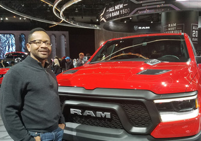 Eric Burnett, Automatic Transmission Chief Engineer, FCA US LLC with the 2019 Ram 1500 at the North American International Auto Show in January. 
Burnett joins a long list of FCA US technical business leaders recognized over the years for their technical achievements, management skill, leadership and community service.