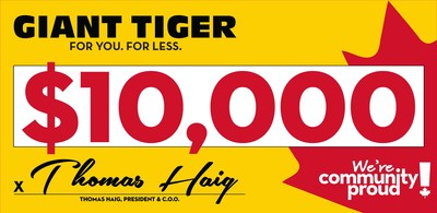 Tigre Géant est un fier détaillant communautaire! (Groupe CNW/Giant Tiger Stores Limited)