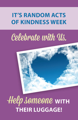 Fraport USA is spreading kindness during Random Acts of Kindness (RAK) Week, Feb. 11-17, for the fourth consecutive year at Baltimore/Washington International Thurgood Marshall Airport (BWI), Cleveland Hopkins International Airport (CLE) and Pittsburgh International Airport (PIT).