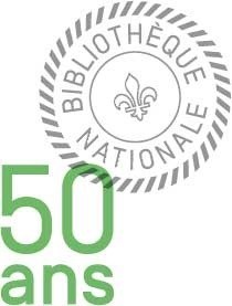 Logo : Bibliothque Nationale 50 ans (Groupe CNW/Bibliothque et Archives nationales du Qubec)