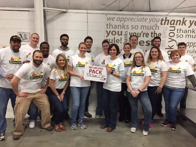 Enterprise employees volunteering at a food bank in Central Pennsylvania.