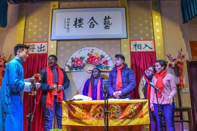 International students from Liaoning University welcomed the traditional Chinese Year of the Dog with locals.