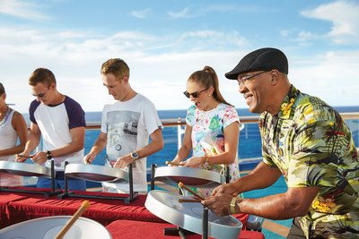 Millennials choose cruise vacations both for relaxation and new experiences, such as steel drum lessons on a Caribbean cruise. 
Photo courtesy of Princess Cruises.