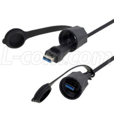 IP67-rated, industrial USB 3.0 cable assemblies