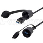 L-com Launches New IP67-Rated Industrial USB 3.0 Cable Assemblies and Coupler