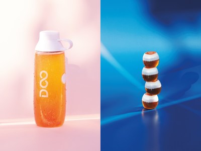 With Drinkfinity, people can “Peel, Pop and Shake” to create their own personalized beverages by combining dry and liquid ingredients in a portable Pod with water in a reusable Vessel. (PRNewsfoto/Drinkfinity)