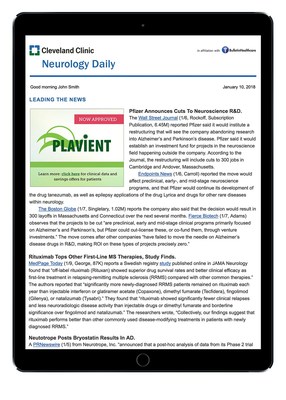 Neurology Daily will deliver each day’s most important neurology news to 20,000 US neurologists and neurology practitioners.