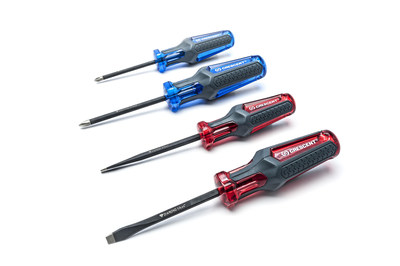 Crescent® Diamond Tip Slotted (red) and Phillips (blue) Screwdrivers