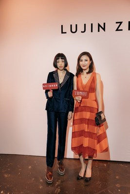 Joyee Zhao and designer Zhang Lujin photo [show] LUJING ZHANG's 18 autumn and winter new products (PRNewsfoto/BOJEM Jewelry)