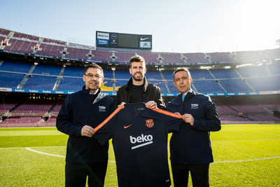 Beko ‘Eat Like A Pro’ ambassador and FC Barcelona star Gerard Piqué comments: “I am thrilled to be the ambassador for such an important and ground-breaking campaign. As I started to compete from such an early age, I grew to appreciate the importance of healthy eating and nutrition and now as a father of two, it feels even more important than ever before. The global statistics surrounding childhood obesity are shocking and are not showing any signs of improvement, which is why I am proud to be working with Beko and my club to help tackle this global issue.” (PRNewsfoto/Beko)