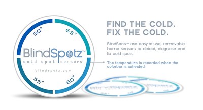BlindSpotztm is the latest extension of CTI's multi-patented thermochromic (temperature-sensitive) technology. The affordable cold sensors are reusable for different rooms throughout residences. The unique sensors are now available via Amazon.com.