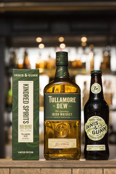 Innis & Gunn and Tullamore D.E.W. Combine Scots and Irish Craftsmanship to Launch New Limited Edition Irish Whiskey Barrel Aged Stout (PRNewsfoto/Tullamore D.E.W.)