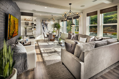 Ample space within the Great Room at a Founders model home. Courtesy of Trumark Homes