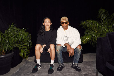 From L to R Alexander Wang and Pharrell Williams at the adidas 747 Warehouse St Festival