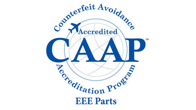 The CAAP Accreditation recognizes processes to prevent, detect and mitigate counterfeit electrical, electronic and electromechanical parts within supply chain.