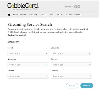 Newly released Streaming Service Search feature on CobbleCord.