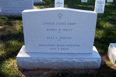 The remains of SSgt Fouty and SPC Jimenez are buried side by side at the Arlington National Cemetery.