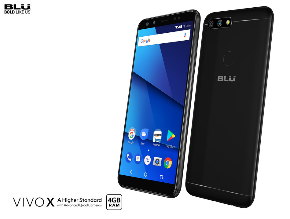 Blu Products Announces Its Latest Flagship Phone The Blu Vivo X With Advanced Quad Cameras 2 6ghz Octa Core Cpu 4gb Ram And 6 0 Inch 18 9 Widescreen Display