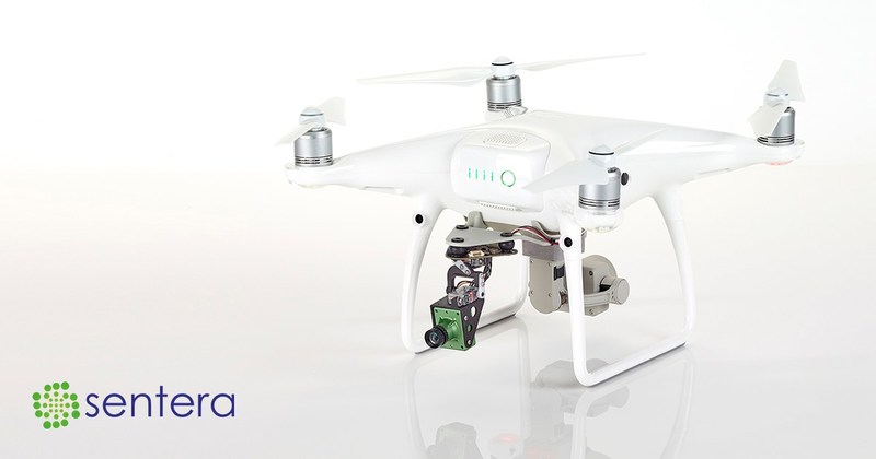 Sentera's Micro Gimbal Upgrade compensates for drone pitch and roll, allowing for more uniform NDVI or NDRE data capture