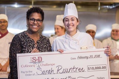 Sarah Rountree, winner of the 2018 S&D Culinary Challenge (R), pictured with Helen Griffith, director of marketing with S&D Coffee & Tea (L).