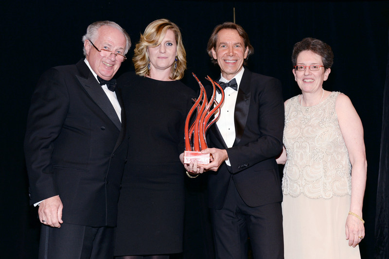 Dr. Franz B. Humer (Board Chair, International Centre for Missing & Exploited Children), Justine Koons, Jeff Koons (Artist and Board Member, ICMEC), Ambassador Maura Harty (president and CEO, ICMEC)