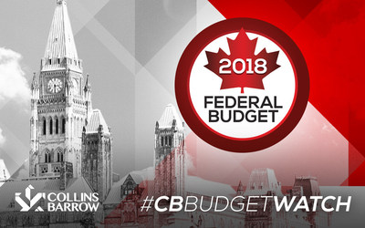 Collins Barrow to provide expert Budget 2018 analysis