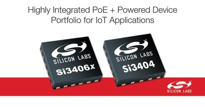 Silicon Labs' new Si3406x PoE Powered Device ICs deliver best-in-class integration and efficiency for IoT applications.