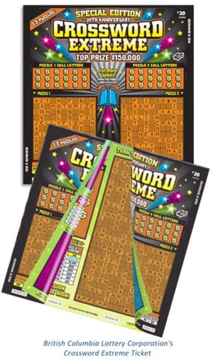 British Columbia Lottery Corporation's Latest Crossword Instant Ticket Presents Extreme Value Proposition