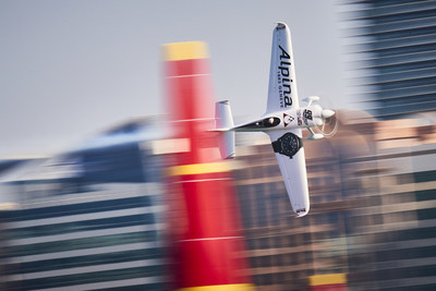 Michael Goulian of the United States performs during the finals at the first round of the Red Bull Air Race World Championship in Abu Dhabi, United Arab Emirates on February 3, 2018. // Andreas Langreiter / Red Bull Content Pool