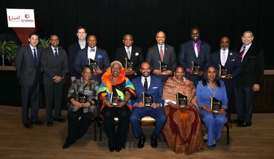 Honorees: (back row) Jonas Edward Brooks, Jefferi K. Lee, Maryland Lt. Governor Boyd K. Rutherford, Pastor James E. Rollins, Bishop Doctor Abraham Shanklin, Jr. 
(front row) Jeanne Hitchcock, Cassandra Sneed Ogden for The Jonathan Ogden Foundation, Ramsey Harris, Cynthia Brooks, Sheila Brooks, Ph.D.

Also pictured from left to right (back row): Jonathan Cordish, Zed Smith, Travis Lamb, Wayne R. Frazier, Sr.