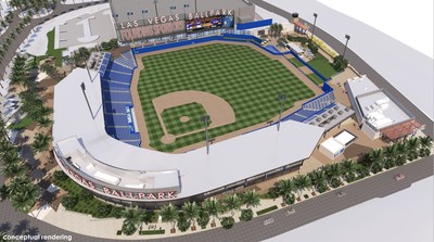 Las Vegas Ballpark, Southwest Aerial