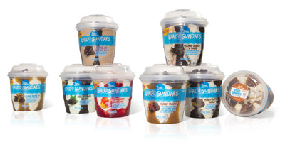 Blue Bunny announces new Load’d Sundaes: tons of toppings swirled together with soft ice cream, straight from your freezer.