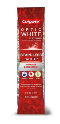 Nueva pasta dental blanqueadora Colgate® Optic White® Stain-Less White™
