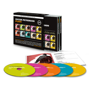 "Oscar Peterson Plays" Collects For First Time Famed Jazz Pianist's Historic Sessions Paying Tribute To Great American Composers Cole Porter, Irving Berlin, George Gershwin, Duke Ellington, Jerome Kern And Others On Comprehensive 5-Disc Collection