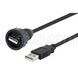 Waterproof USB Type A-A Cable Assembly
