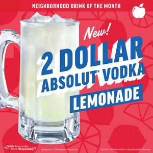 Applebee's® Makes March Sweeter with the New 2 DOLLAR ABSOLUT® Vodka Lemonade