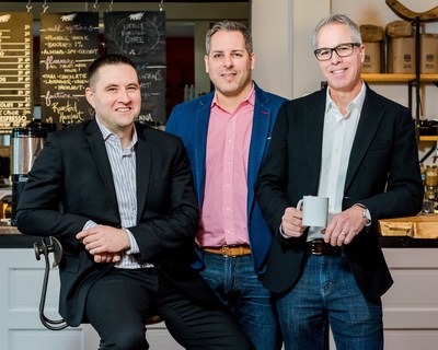 For the second year in a row, Sun Life Financial and The Give Agency founders Chaz Thorne, Mike Maloney and Brian Hickling are building one of the biggest agencies in Toronto for one week to help charities. (CNW Group/Sun Life Financial Canada)