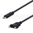 L-com Releases USB 2.0 Type-C Cables with Panel-Mount Connectors