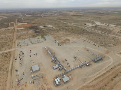 Overhead shot of completed plant site