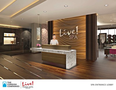 The Live! Spa will provide hotel guests, casino visitors and day guests a luxurious and welcoming escape to relax and recharge. The facility, featuring five treatment rooms, will offer a variety of massage therapies, body polishes, body wraps along with advanced skincare and anti-aging treatments.