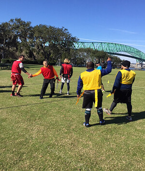 Flag Football Connects Wounded Warriors and Students