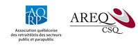 Logo : AQRP et AREQ-CSQ (Groupe CNW/AREQ (CSQ) - Association des retrait&#233;es et retrait&#233;s de l&#8217;&#233;ducation et des autres services publics du Qu&#233;bec)