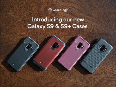 Caseology Cases Offer the Ultimate In Samsung Galaxy S9 & S9+ Protection -  Featured above: Vault (Black), Legion (Burgundy), Vault (Burgundy), & Parallax (Black)